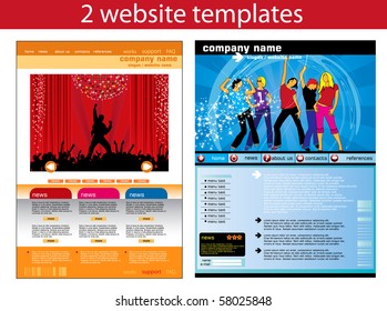 2 website design templates easy to editable