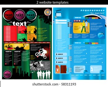 2 website design templates easy to editable