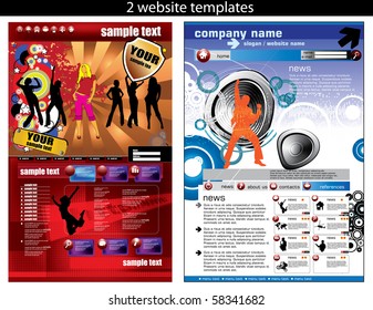 2 website design templates easy to editable
