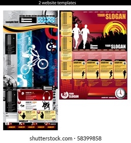 2 website design templates easy to editable