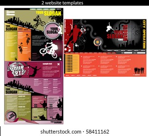 2 website design templates easy to editable