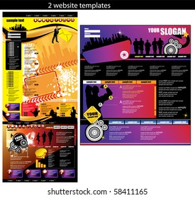 2 website design templates easy to editable