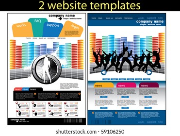 2 website design templates easy to editable