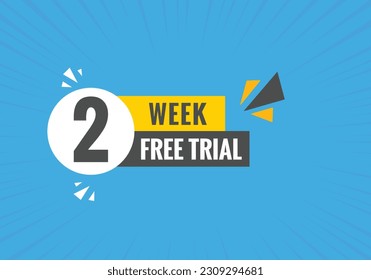 2 week Free trial Banner Design. 2 week free banner background