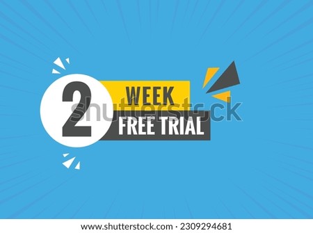2 week Free trial Banner Design. 2 week free banner background