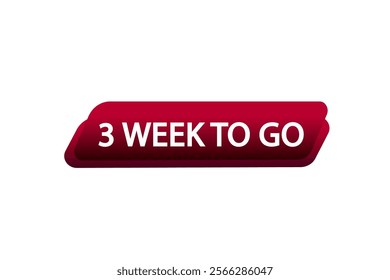 2 week to go, or to go sale countdown vector symbol, clock, time,  background, template, 2 week to go, countdown, sticker, left banner, business, sale, label button
