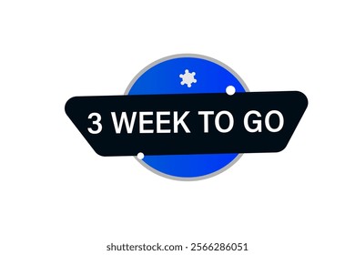 2 week to go, or to go sale countdown vector symbol, clock, time,  background, template, 2 week to go, countdown, sticker, left banner, business, sale, label button
