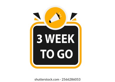 2 week to go, or to go sale countdown vector symbol, clock, time,  background, template, 2 week to go, countdown, sticker, left banner, business, sale, label button
