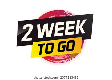 2 week to go word concept vector illustration and 3d style for use landing page, template, ui, web, mobile app, poster, banner, flyer, background, gift card, coupon