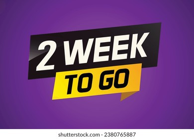 2 semanas para ir concepto de palabra ilustración vector y 3d estilo para usar página de inicio, plantilla, ui, web, aplicación móvil, afiche, banner, volante, fondo, tarjeta de regalo, cupón