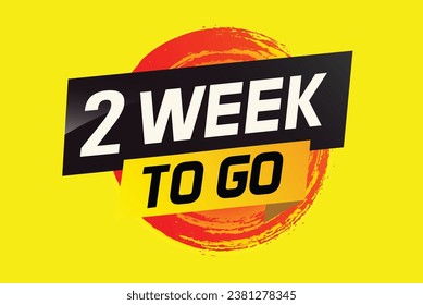 2 week to go word concept vector illustration and 3d style for use landing page, template, ui, web, mobile app, poster, banner, flyer, background, gift card, coupon