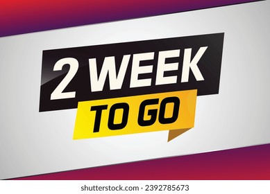 2 week to go word concept vector illustration and 3d style for use landing page, template, ui, web, mobile app, poster, banner, flyer, background, gift card, coupon