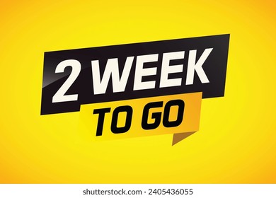 2 semanas para ir concepto de palabra ilustración vector y estilo 3d para usar página de inicio, plantilla, ui, web, aplicación móvil, afiche, banner, volante, fondo, gif
