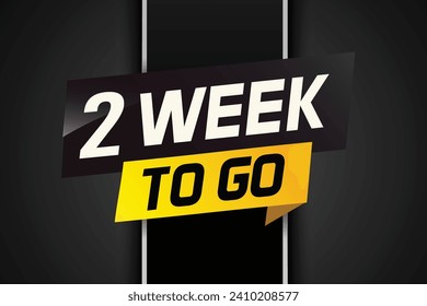 2 semanas para ir concepto de palabra ilustración vector y 3d estilo para usar página de inicio, plantilla, ui, web, aplicación móvil, afiche, banner, volante, fondo, tarjeta de regalo, cupón	
