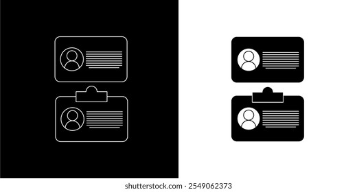 2 white and black business cards