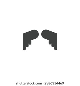 2 wings icon logo with blank background