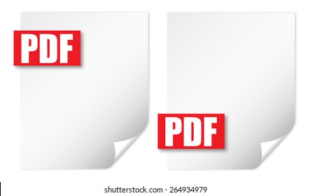 2 wrapped sheet pdf vector illustration