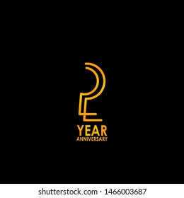 2 Year Anniversary Celebration Vector Template Design Illustration