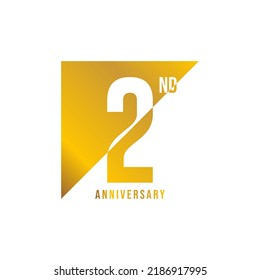 2 year anniversary design template. vector template illustration