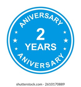 2 year anniversary gold icon vector for graphic design, logo, website, social media, mobile app, UI illustration
