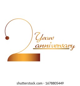 2 year anniversary gold logo