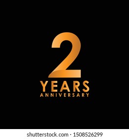 2 Year Anniversary Logo and Template Vector, Design for Banner, Greeting Card or Print