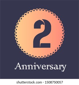 2 year anniversary logo template