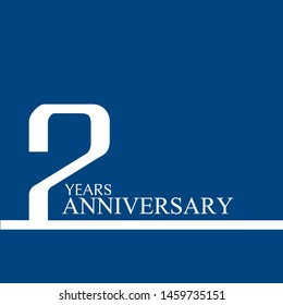 2 Year Anniversary Vector Template Design Illustration