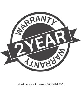 2 year warranty icon,warranty icon on white background,warranty icon vector.