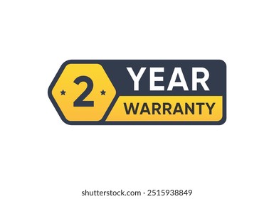 2 year warranty sign Banner Vector design