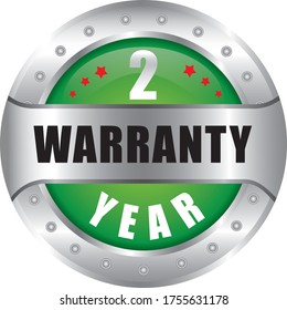 2 Year warranty stamp vector logo images, Warranty vector stock photos, Warranty vector illustration of logo.