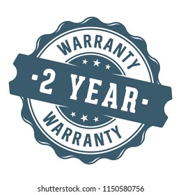 2 year warranty vector label/stamp