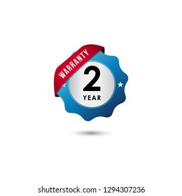 2 Year Warranty Vector Template Design Illustration