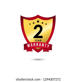 2 Year Warranty Vector Template Design Illustration