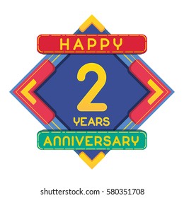 2 Years Anniversary Celebration Design.