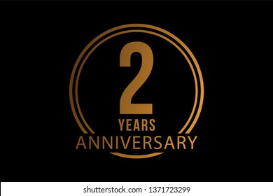   2 years anniversary celebration vector illustration