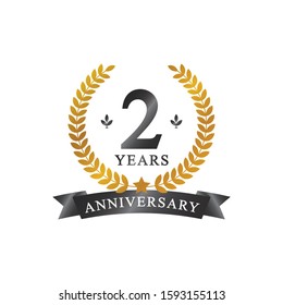 2 years anniversary elegant design