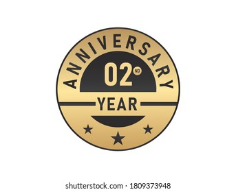 2 years anniversary image vector logotype 