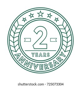 2 years anniversary logo template. 