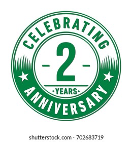 2 years anniversary logo. Vector and illustration.