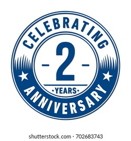 2 years anniversary logo. Vector and illustration.
