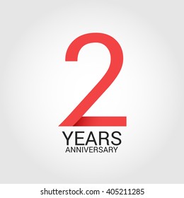 2 years anniversary, signs, symbols. simple design.