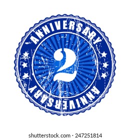  2 Years anniversary stamp. 