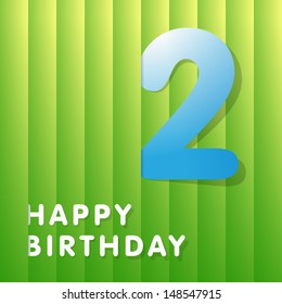 2 years birthday card 