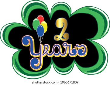 2 years black green and golden