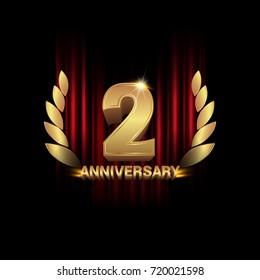 2 years golden anniversary celebration logo