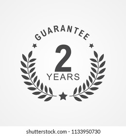 2 years Guarantee Icon in black Color