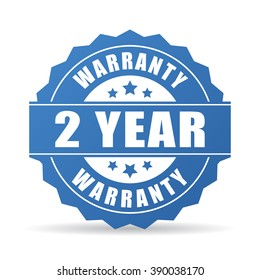 2 years warranty icon isolated on white background