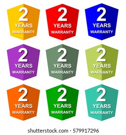 2 years warranty vector