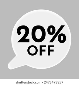20% 3D discount icon
Sale gray icon for website
3D sale icon with white background